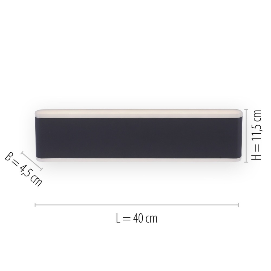 Paul Neuhaus 9484-13 - Dimbare LED Wand Lamp voor Buiten ELSA 2xLED/9W/230V IP65