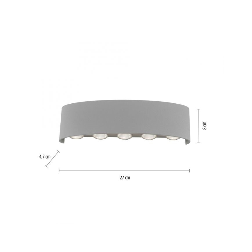Paul Neuhaus 9489-21- LED Wand Lamp voor Buiten CARLO 10xLED/0,8W/230V IP54
