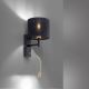 Paul Neuhaus 9646-18 - LED Wand Lamp ROBIN 1xE27/40W/230V + LED/2,1W zwart