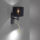 Paul Neuhaus 9646-18 - LED Wand Lamp ROBIN 1xE27/40W/230V + LED/2,1W zwart