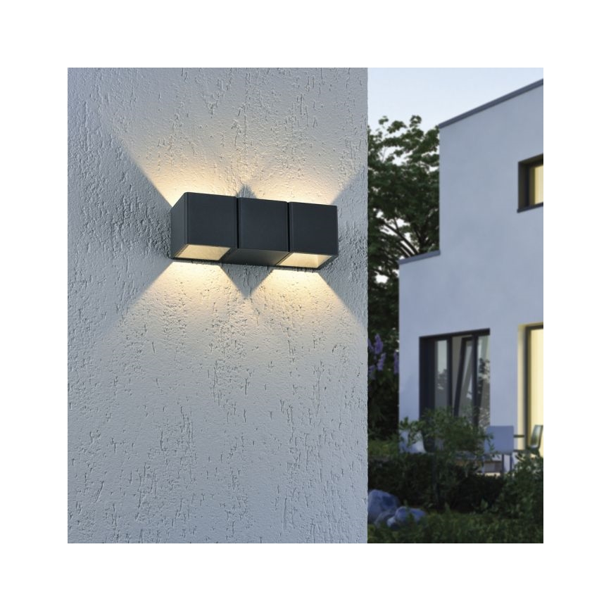 Paul Neuhaus 9658-13 - LED Wand Lamp voor Buiten MARCEL 2xLED/4W/230V IP54