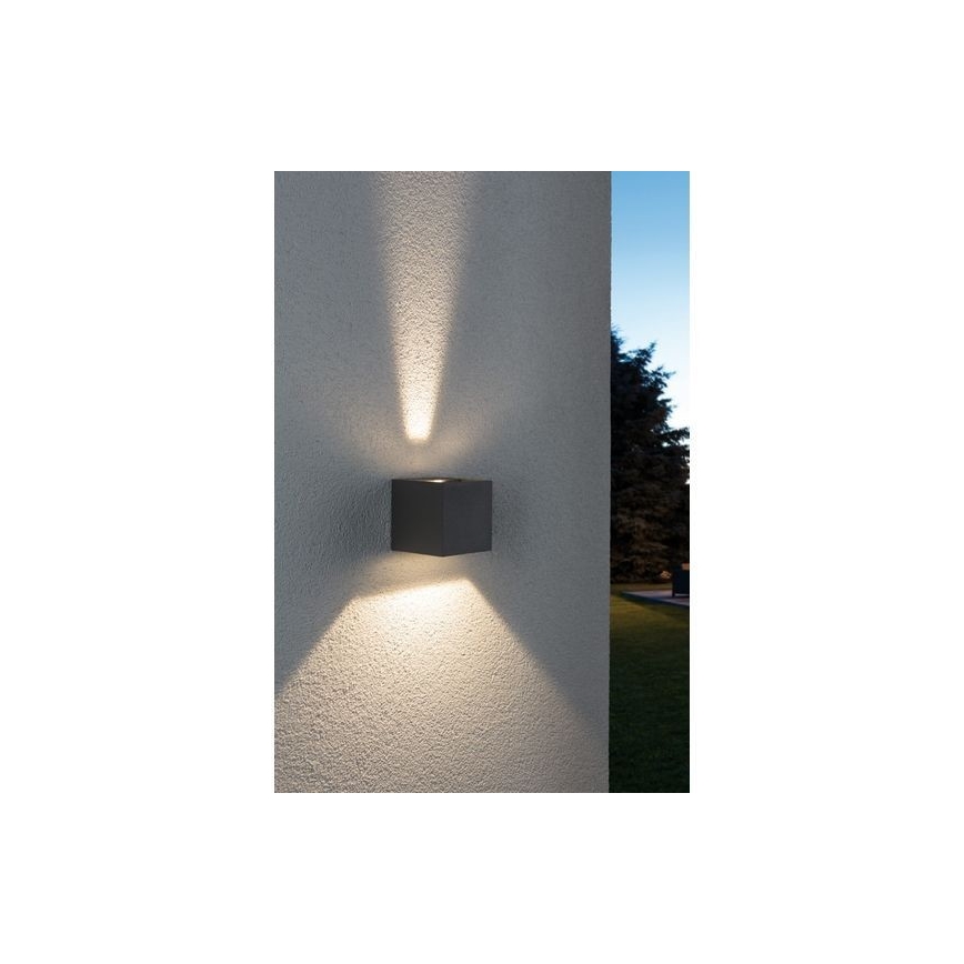 Paulmann 18000 - Grijze 2x LED Buitenwandlamp / 3W IP65 CYBO 230V
