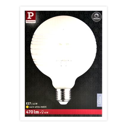 Paulmann 28744 Classic - LED Dimbare lamp G125 E27/4,5W/230V 2600K