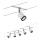 Paulmann 3981 - Set van 5x LED/4W compleet kabelsysteem TUBE 230V, mat chroom/zwart