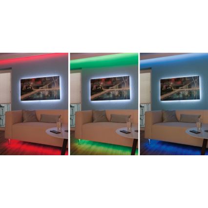 Paulmann 3989 - LED RGBW/19W dimbare strip TIP 10 m 230V + afstandsbediening