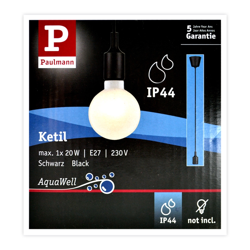Paulmann 50346 - Stroomkabel NEORDIC 1xE27/20W/230V IP44