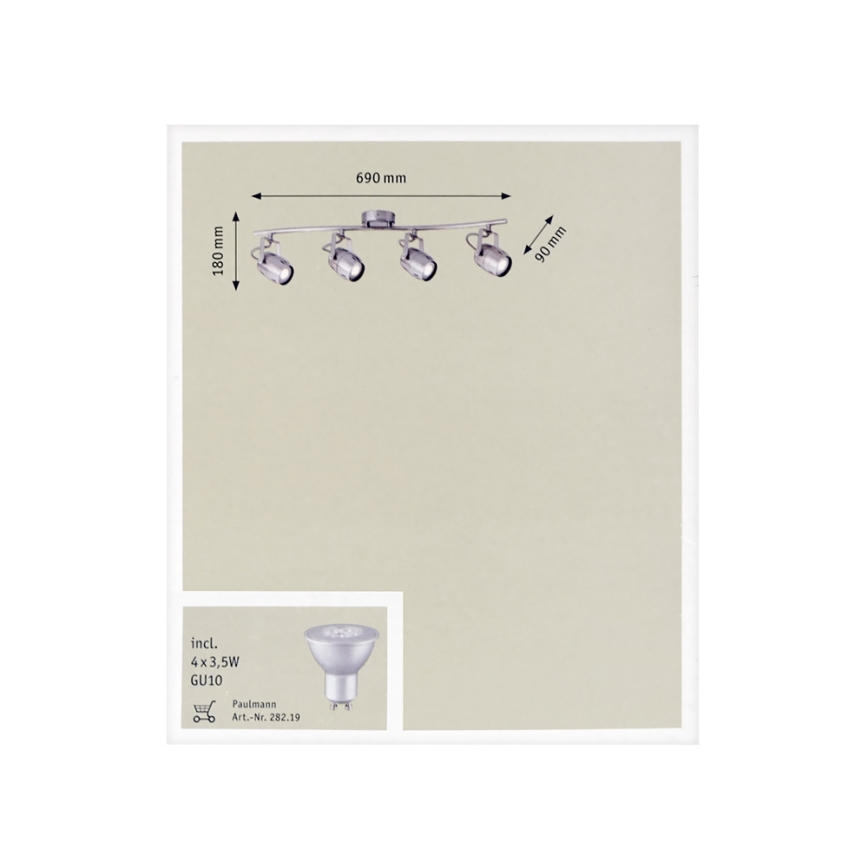 Paulmann 60288 - LED Spotlamp GAMMA 4xGU10/3,5W/230V