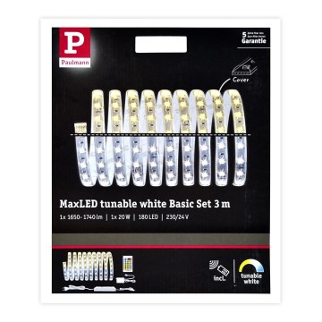 Paulmann 70624 - LED/20W Dimbare LED-strip MAXLED 3m 230V + afstandsbediening