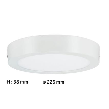 Paulmann 70642 - LED/12,5W Plafondlamp LUNAR 230V diameter 22,5 cm wit