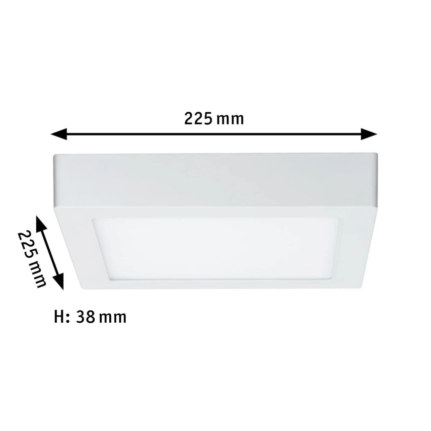 Paulmann 70645 - LED/12,5W Plafondlamp LUNAR 230V 22,5x22,5 cm wit