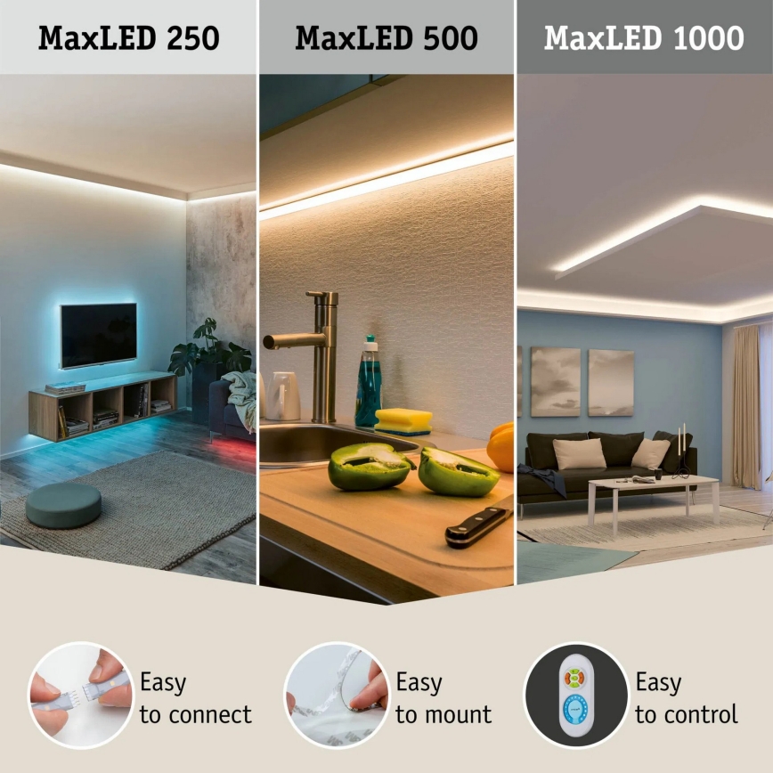 Paulmann 70683 - Dimmer voor MAXLED 24V LED-strips + afstandsbediening