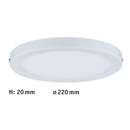 Paulmann 70868 - LED/18,5W Dimbaar lichtpaneel ATRIA 230V 2700K diameter 22 cm wit