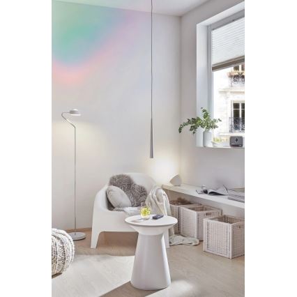 Paulmann 70920 - LED/7,5W Dimbare vloerlamp RAMOS 230V wit/glanzend chroom