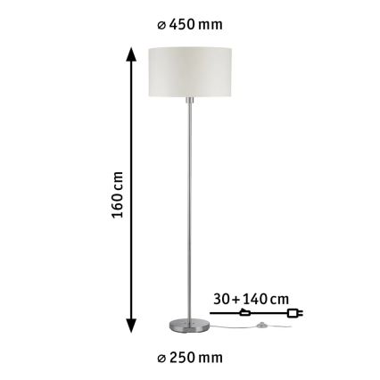 Paulmann 70922 - 1xE27/60W Staande Lamp TESSA 230V