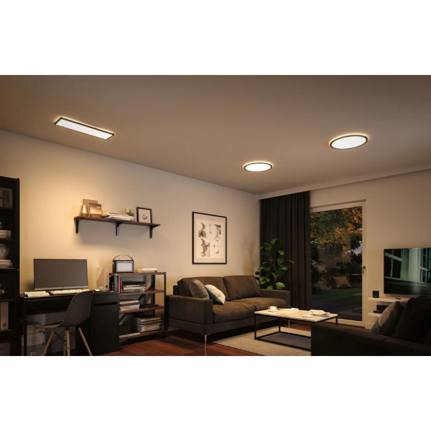 Paulmann 70999 - LED/22W Dimbaar lichtpaneel ATRIA 230V 3000K diameter 42 cm zwart