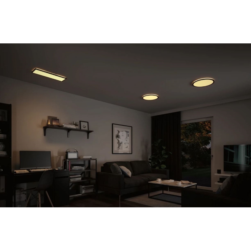 Paulmann 70999 - LED/22W Dimbaar lichtpaneel ATRIA 230V 3000K diameter 42 cm zwart