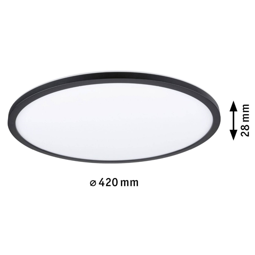 Paulmann 70999 - LED/22W Dimbaar lichtpaneel ATRIA 230V 3000K diameter 42 cm zwart