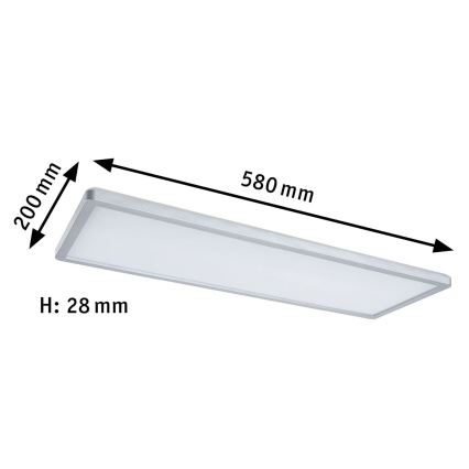 Paulmann 71020 - LED/20W RGBW dimbare panel ATRIA 230V 4000K 20x58 cm + afstandsbediening