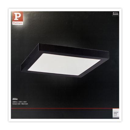 Paulmann 71026 - LED/22W Plafondlamp ABIA 230V zwart