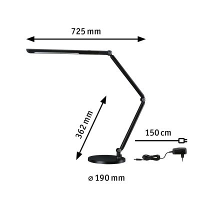 Paulmann 78912 - LED/10.6W Dimbare tafellamp FLEXBAR 230V 3000/4000/6500K