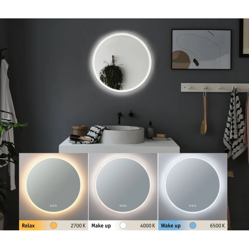 Paulmann 78952- LED/21W IP44 Dimbaar badkamer verwarmde verlicht spiegel MIRA 230V
