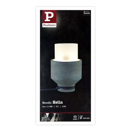Paulmann 79619 - 1xE27/20W Tafellamp HELIN 230V