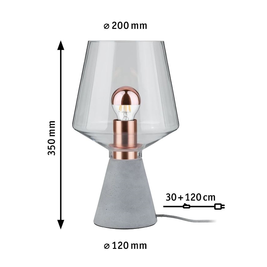 Paulmann 79665 - 1xE27/20W Tafellamp NEORDIC YORIK 230V