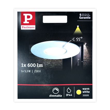 Paulmann 79668 - LED/6,8W IP44 Badkamer Inbouw Lamp HOUSE 230V