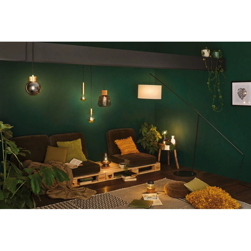 Paulmann 79736 - 1xE27/20W tafellamp IBEN 230V rookkleurig