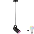 Paulmann 79766 - LED RGBW 1x E27/15W hanglamp met kabel LAVEA 230V zwart