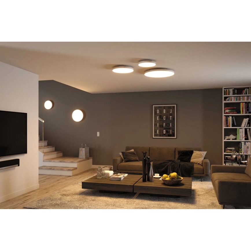 Paulmann 79894 - VELORA LED-plafondlamp 38 W, 230 V, 3000/4000/6500 K, Ø 60 cm, wit