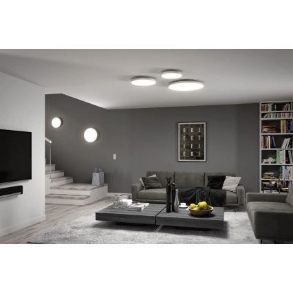 Paulmann 79894 - VELORA LED-plafondlamp 38 W, 230 V, 3000/4000/6500 K, Ø 60 cm, wit