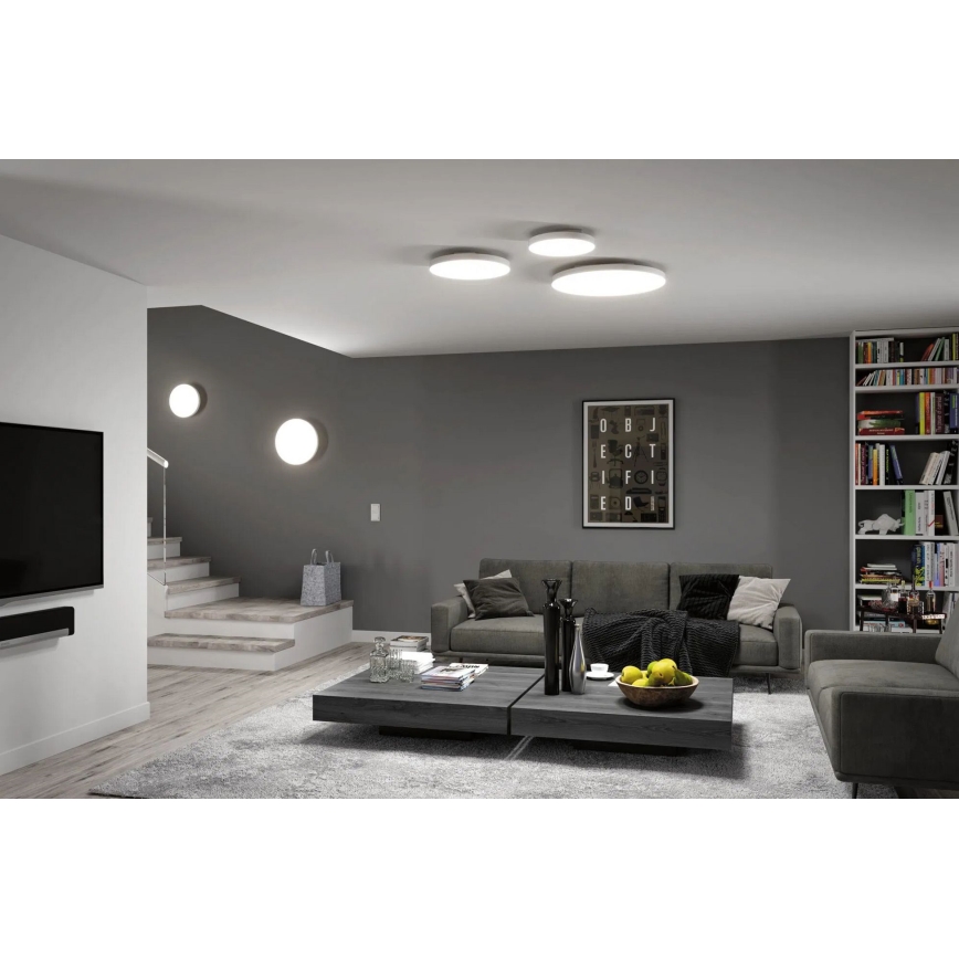 Paulmann 79894 - VELORA LED-plafondlamp 38 W, 230 V, 3000/4000/6500 K, Ø 60 cm, wit