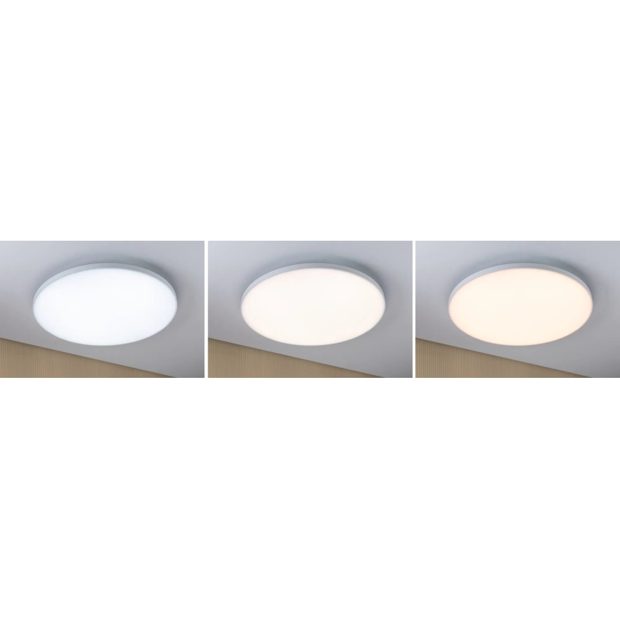 Paulmann 79894 - VELORA LED-plafondlamp 38 W, 230 V, 3000/4000/6500 K, Ø 60 cm, wit