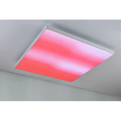 Paulmann 79910 - LED/31W RGBW dimbare plafondlamp LORIA 230V 3000-6500K 59,5x59,5 cm wit + afstandsbediening