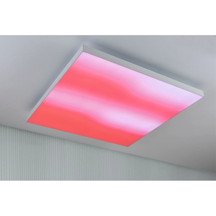 Paulmann 79910 - LED/31W RGBW dimbare plafondlamp LORIA 230V 3000-6500K 59,5x59,5 cm wit + afstandsbediening