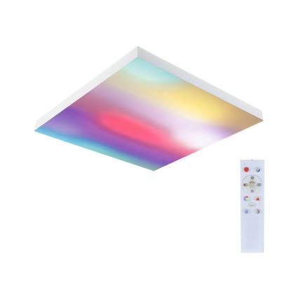 Paulmann 79910 - LED/31W RGBW dimbare plafondlamp LORIA 230V 3000-6500K 59,5x59,5 cm wit + afstandsbediening