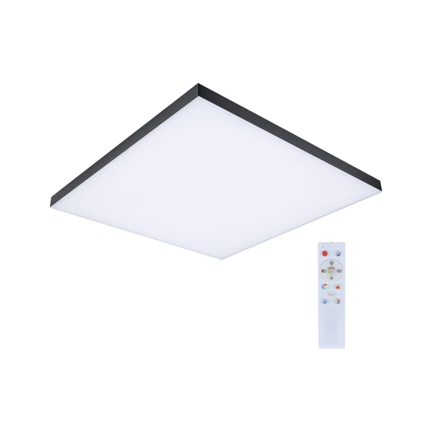 Paulmann 79913 - LORIA LED/31W RGBW dimbare plafondlamp 230V 3000-6500K 59,5x59,5 cm zwart + afstandsbediening