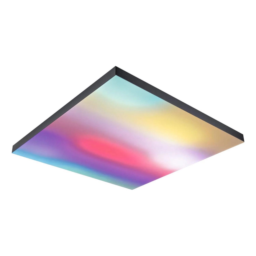 Paulmann 79913 - LORIA LED/31W RGBW dimbare plafondlamp 230V 3000-6500K 59,5x59,5 cm zwart + afstandsbediening