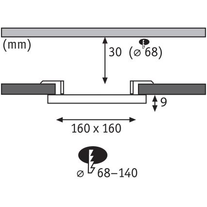 Paulmann 79948 - LED/12W IP44 Dimbare badkamer-inbouwspot VARIFIT 230V