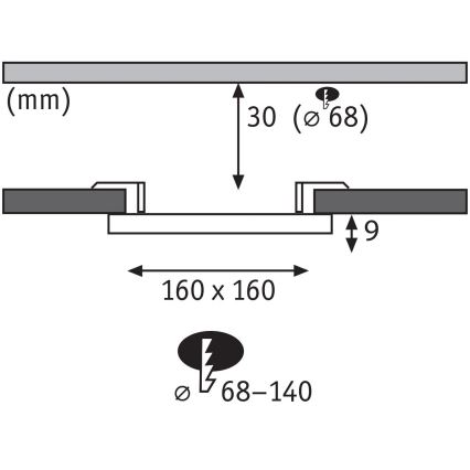 Paulmann 79954 - LED/12W IP44 Dimbare badkamer-inbouwspot VARIFIT 230V