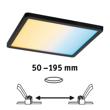Paulmann 79967 - LED/16W IP44 dimbare inbouwspot voor de badkamer AREO 230V 23x23 cm zwart