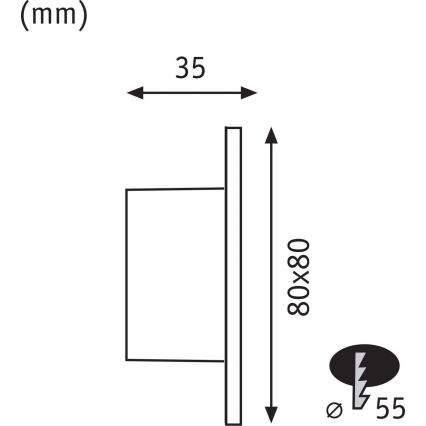 Paulmann 80000 - LED/1W Trapverlichting TSARO 230V Follow/mat chroom