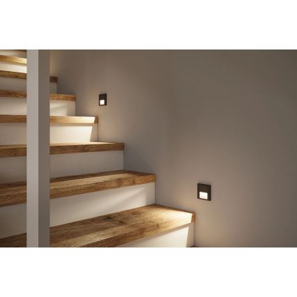 Paulmann 80001 - LED/1W Trapverlichting TSARO 230V Follow/zwart