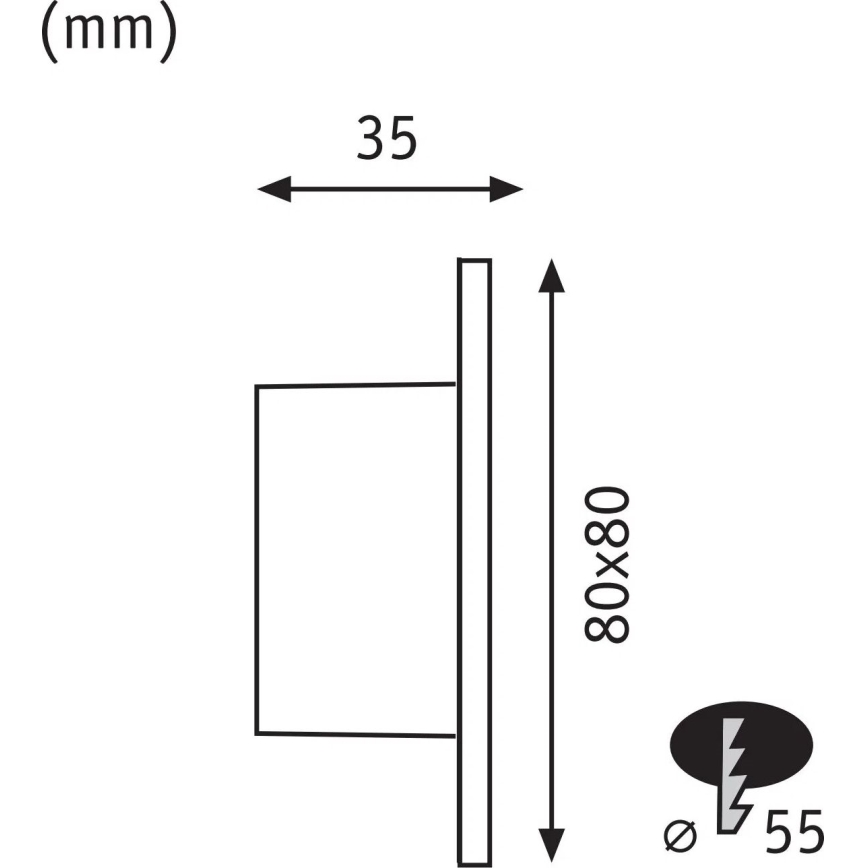 Paulmann 80001 - LED/1W Trapverlichting TSARO 230V Follow/zwart