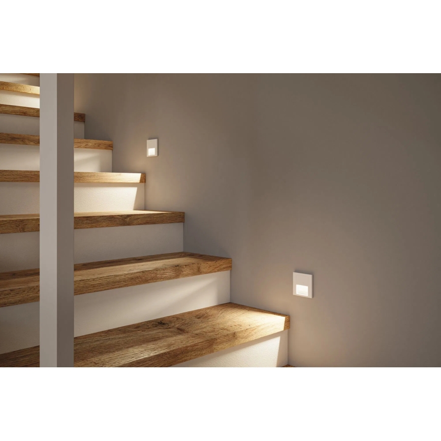 Paulmann 80002 - LED/1W Traplamp met sensor TSARO 230V Lead/wit