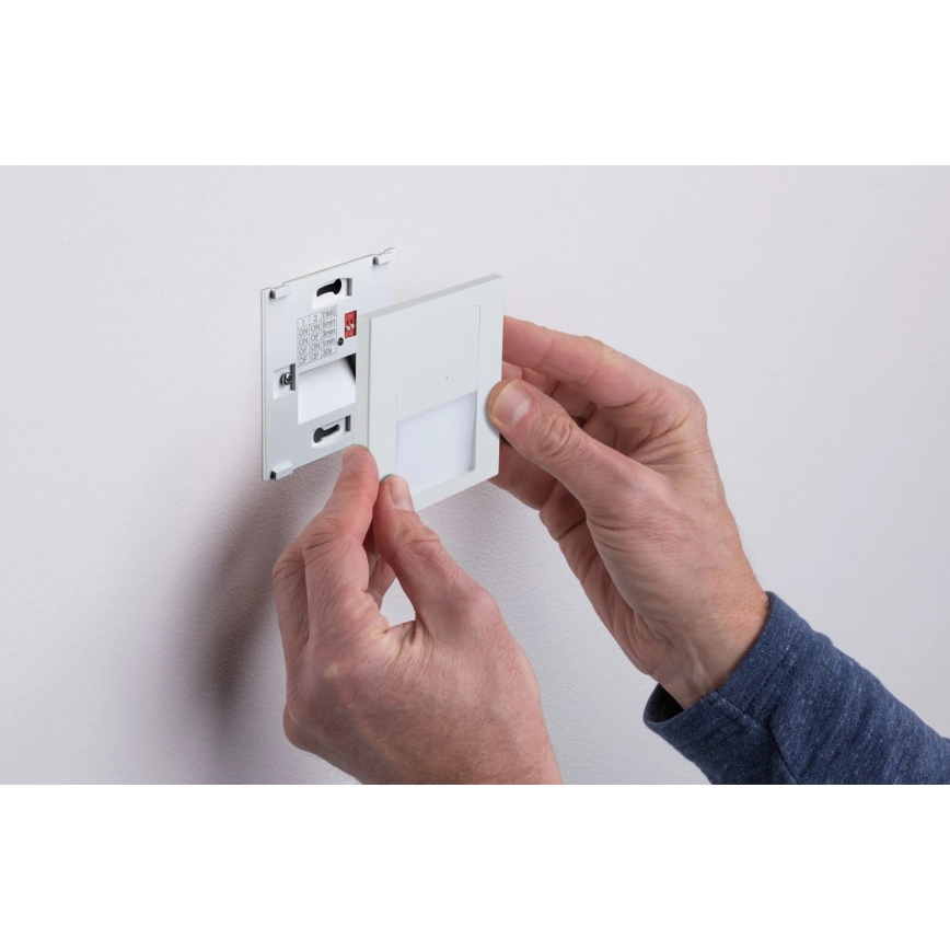 Paulmann 80002 - LED/1W Traplamp met sensor TSARO 230V Lead/wit