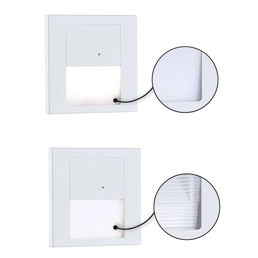 Paulmann 80002 - LED/1W Traplamp met sensor TSARO 230V Lead/wit