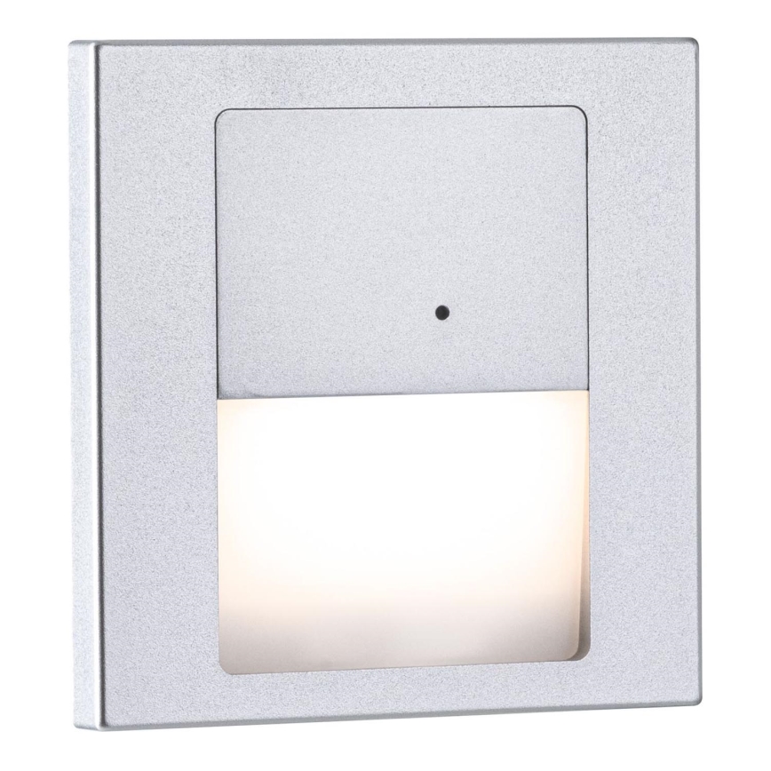 Paulmann 80003 - LED/1W Traplamp met sensor TSARO 230V Lead/mat chroom