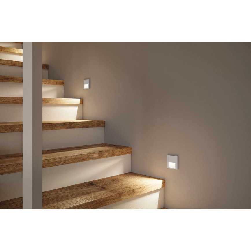 Paulmann 80003 - LED/1W Traplamp met sensor TSARO 230V Lead/mat chroom